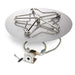 HPC round flat pan match lit fire pit insert with Penta burner, key valve and flex line