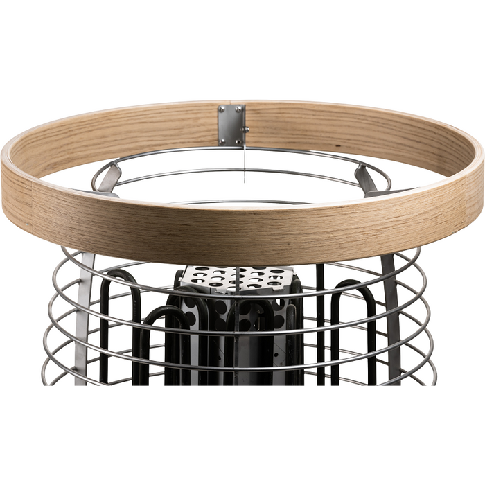 HUUM HIVE Mini safety rail on a HIVE Mini heater, showing the heating elements