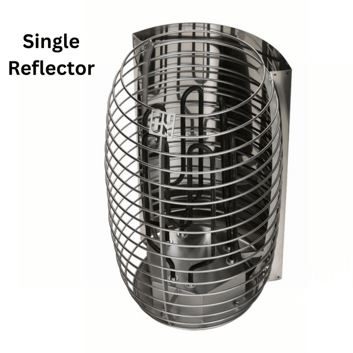 Single HUUM HIVE reflector panel mounted on a HIVE heater