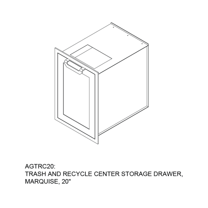 Hestan 20″ Outdoor Trash/Recycle Drawer - AGTRC20 Hestan Dreamwood Living