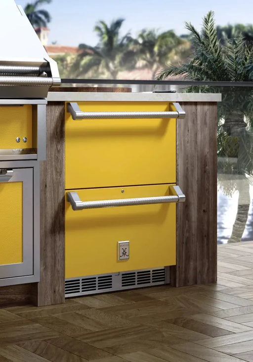 Hestan 24" Refrigerator Drawer (Upper) and Freezer Drawer (Bottom) with Lock - GRFR24 Hestan Dreamwood Living