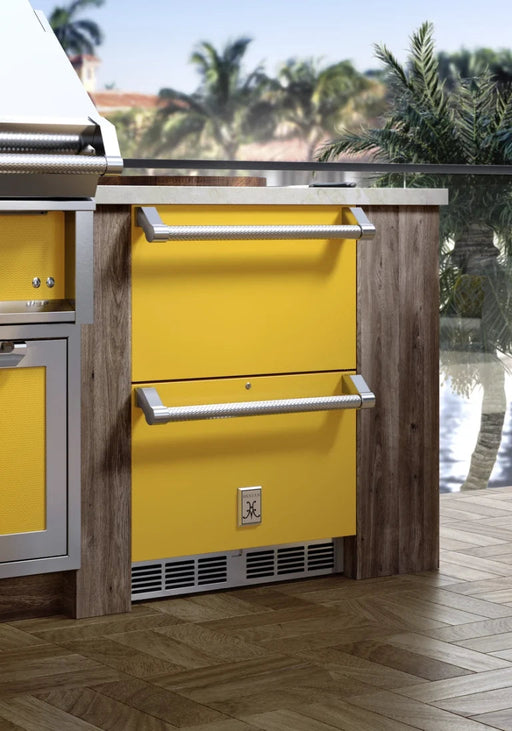 Hestan 24" Refrigerator Drawer (Upper) and Freezer Drawer (Bottom) with Lock - GRFR24 Hestan Dreamwood Living