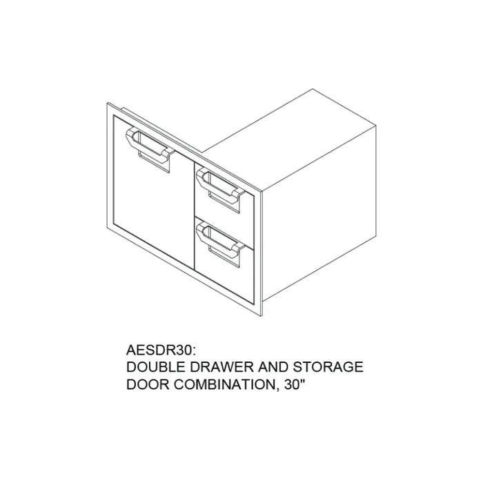 Hestan 30″ Aspire Combo Door/Drawer - AESDR30 Hestan Dreamwood Living
