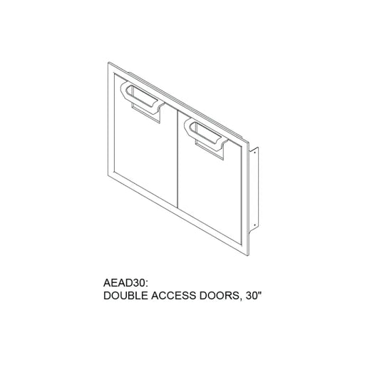 Hestan 30" Double Access Doors – AEAD30 Hestan Dreamwood Living