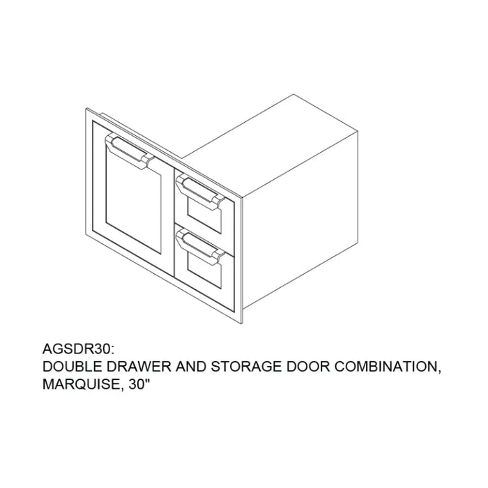 Hestan 30″ Marquise Double Drawer & Storage Door Combo – AGSDR30 Hestan Dreamwood Living