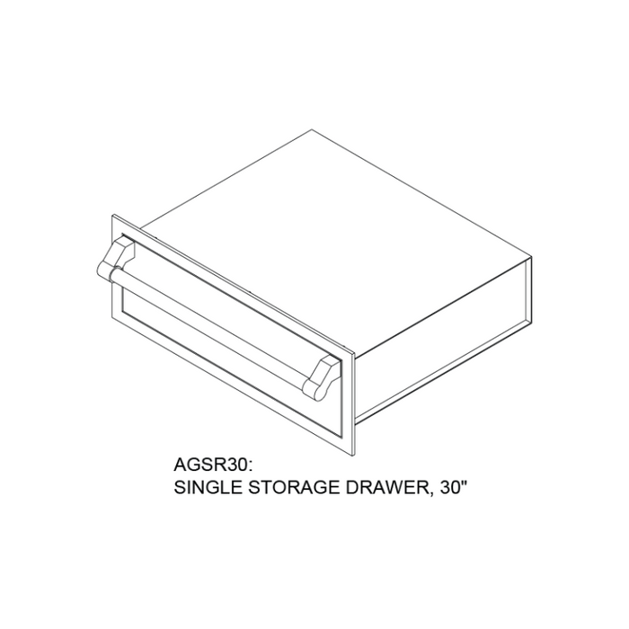Hestan 30″ Outdoor Single Storage Drawer - AGSR30 Hestan Dreamwood Living