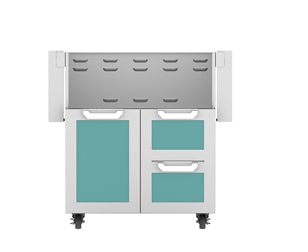 Hestan 30″ Outdoor Tower Cart with Double Drawer and Door Cart - GCR30 Hestan Dreamwood Living