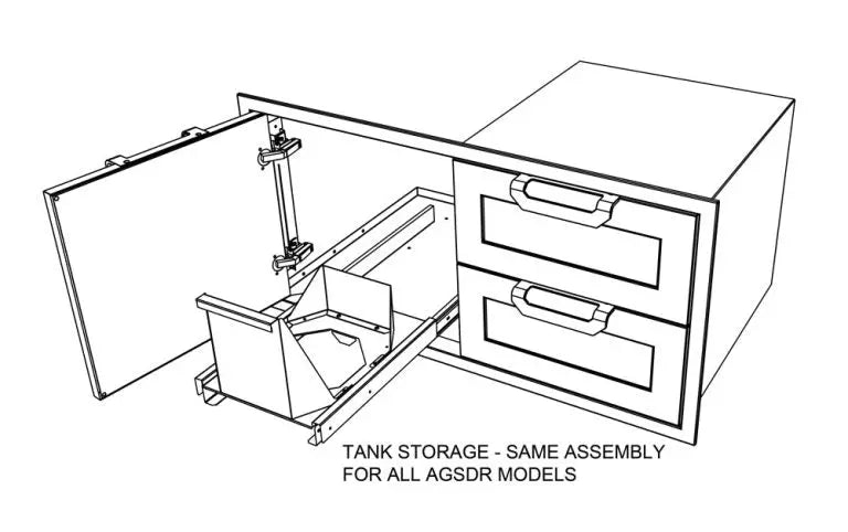 Hestan 36″ Marquise Double Drawer & Storage Door Combo - AGSDR36 Hestan Dreamwood Living