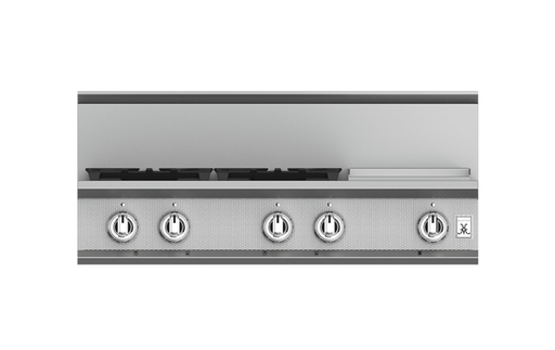 Hestan 36″ Rangetop, 4 Burner with Griddle - KRT364GD-NG-1 Hestan Dreamwood Living