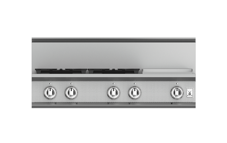 Hestan 36″ Rangetop, 4 Burner with Griddle - KRT364GD-NG-1 Hestan Dreamwood Living