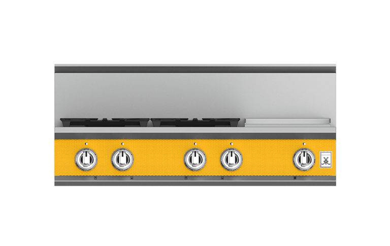 Hestan 36″ Rangetop, 4 Burner with Griddle - KRT364GD-NG-1 Hestan Dreamwood Living