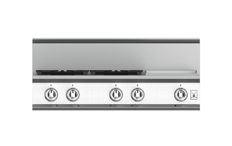 Hestan 36″ Rangetop, 4 Burner with Griddle - KRT364GD-NG-1 Hestan Dreamwood Living