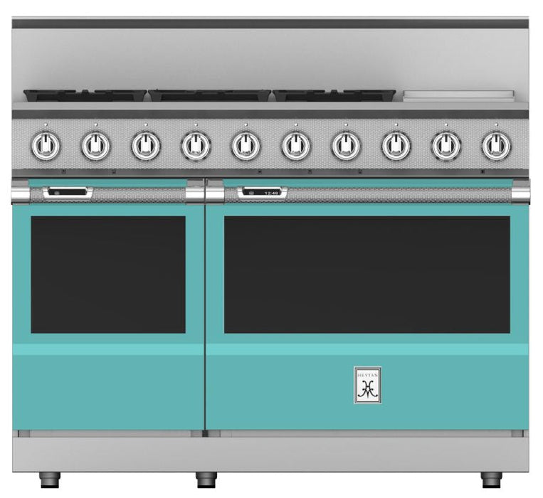 Hestan 48″ Range, 5 Burner with Griddle, Dual Fuel - KRD485GD-NG-1 Hestan Dreamwood Living