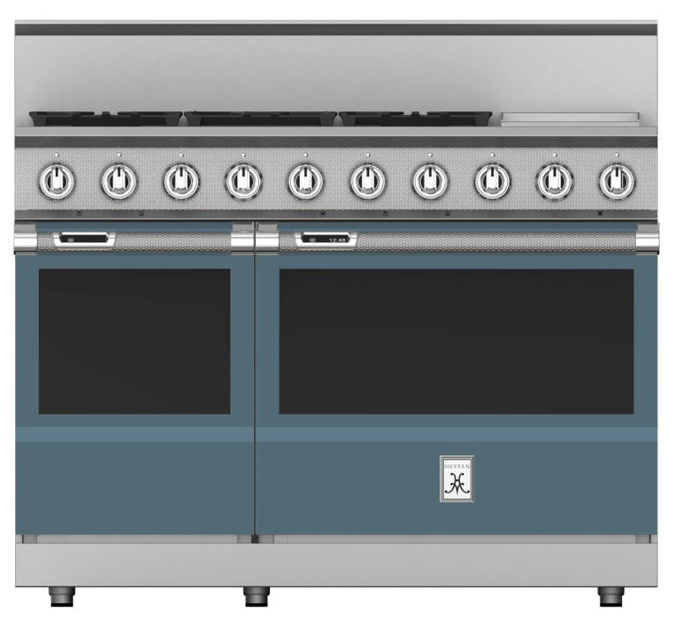 Hestan 48″ Range, 5 Burner with Griddle, Dual Fuel - KRD485GD-NG-1 Hestan Dreamwood Living