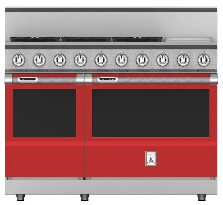 Hestan 48″ Range, 5 Burner with Griddle, Dual Fuel - KRD485GD-NG-1 Hestan Dreamwood Living