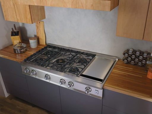 Hestan 48″ Rangetop, 5 Burner with Griddle - KRT485GD-NG-1 Hestan Dreamwood Living