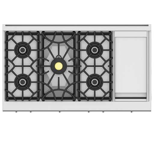 Hestan 48″ Rangetop, 5 Burner with Griddle - KRT485GD-NG-1 Hestan Dreamwood Living