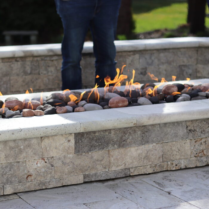 HPC 36" Linear Trough Pan Torpedo Push Button Flame Sensing Fire Pit