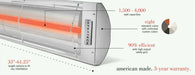 Infratech Comfort 39" C-Series 2000 Watts Single Element Heater 480V Infratech Comfort Dreamwood Living