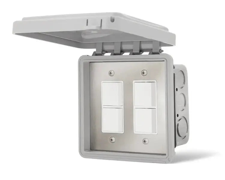 Infratech Comfort Dual Duplex On/Off Flush Mount Switch with Weatherproof Cover Infratech Comfort Dreamwood Living