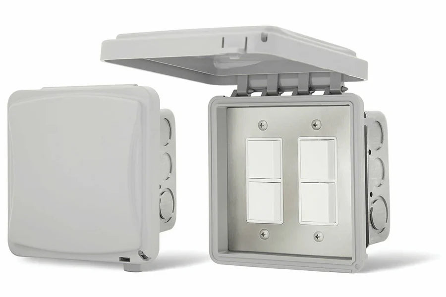 Infratech Comfort Dual Duplex On/Off Flush Mount Switch with Weatherproof Cover
