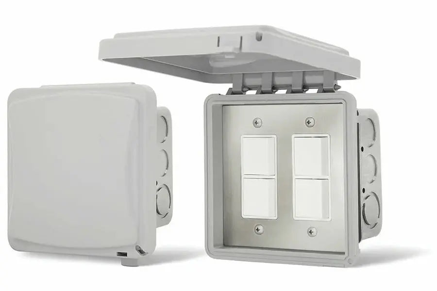 Infratech Comfort Dual Duplex On/Off Flush Mount Switch with Weatherproof Cover Infratech Comfort Dreamwood Living