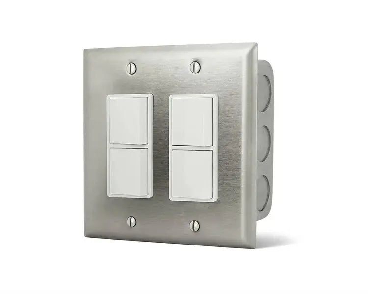 Infratech Comfort  Dual Duplex On/Off Wall Plate Switch And Gang Box Infratech Comfort Dreamwood Living