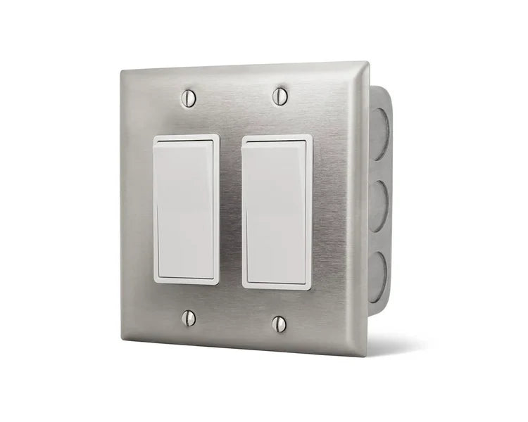 Infratech Comfort Dual On/Off Wall Plate Switch And Gang Box