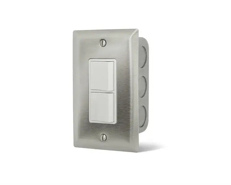 Infratech Comfort  Single Duplex On/Off Wall Plate Switch And Gang Box Infratech Comfort Dreamwood Living