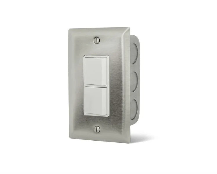 Infratech Comfort  Single Duplex On/Off Wall Plate Switch And Gang Box