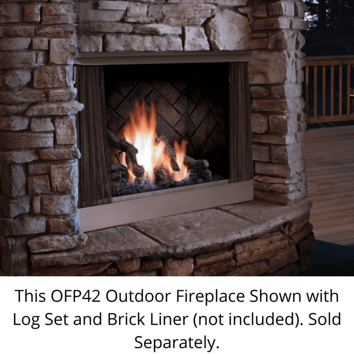 Kingsman 42" OFP42 Millivolt Outdoor Gas Fireplace Kingsman