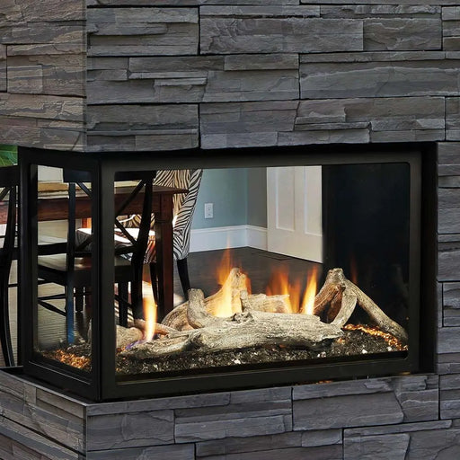 Kingsman 43" MCVP42 Multi-sided Clean View Peninsula Direct Vent Gas Fireplace Kingsman Dreamwood Living