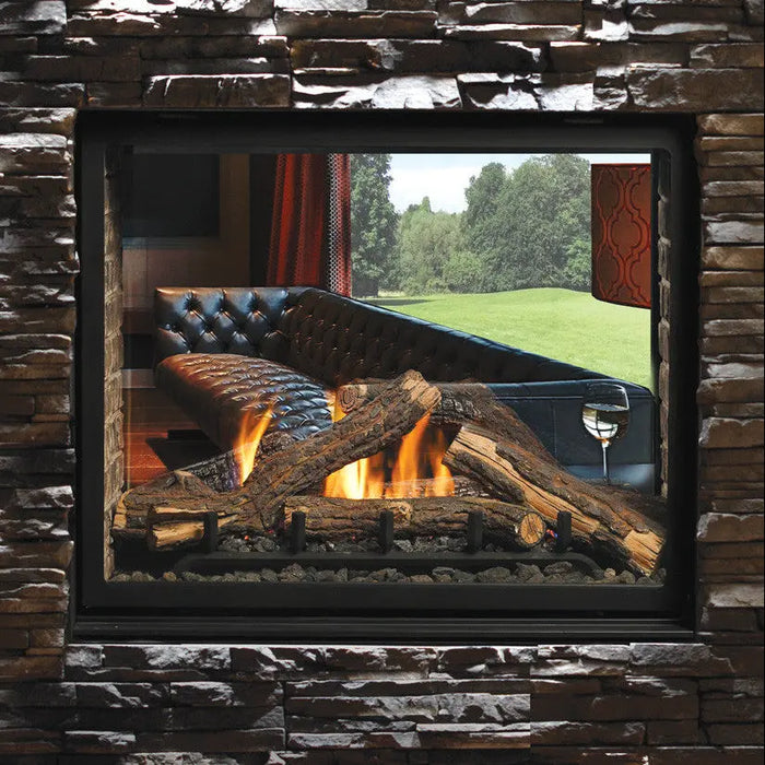 Kingsman 43" MCVST42 Zero Clearance Direct Vent See-Through Gas Fireplace