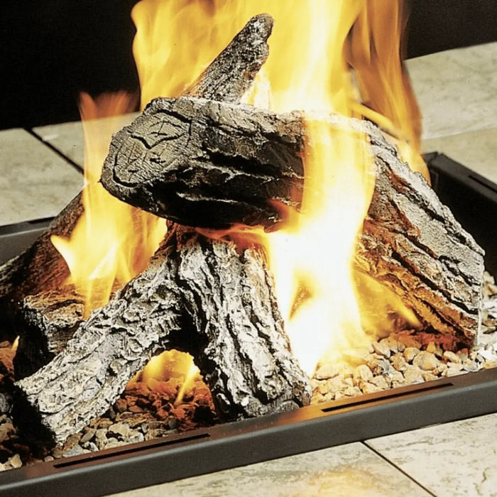 Kingsman Four Piece Cast Oak Log Set for Kingsman Outdoor Fire pit Kingsman