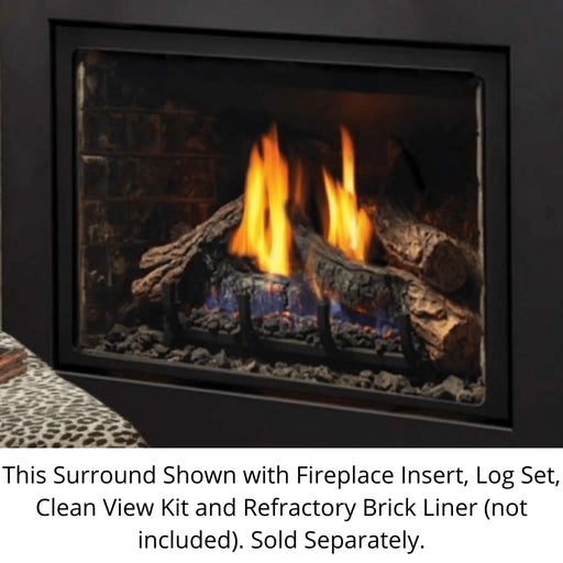 Kingsman Slim Surround in Black for IDV26 Series Fireplace Inserts Kingsman