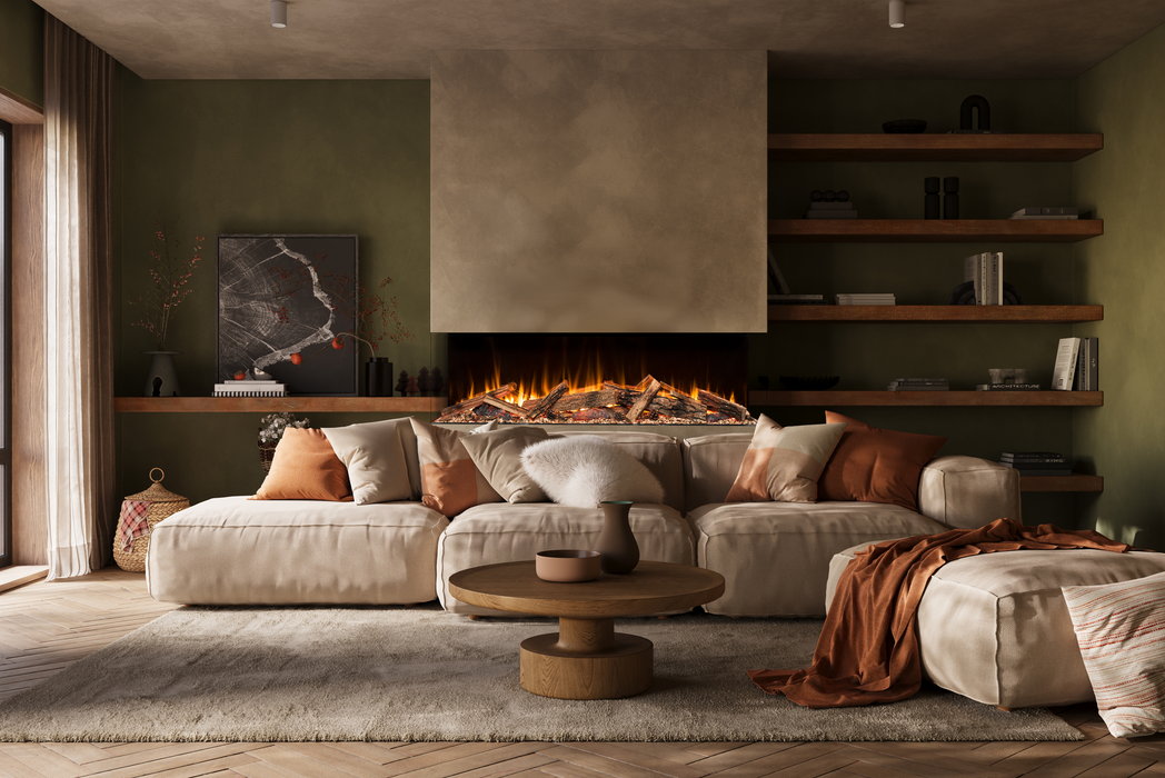 Amantii Fire & Ice LumaForest Built-In 3-Sided Electric Fireplace