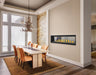 Vector 74" See-Through Direct Vent Gas Fireplace – installed in a dining room