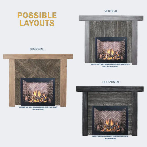 Lexington 2pcs Wall Board Non Combustible Lexington Hearth Dreamwood Living