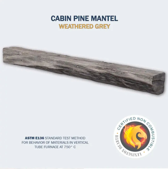 Lexington Cabin Pine Series Fireplace Non-Combustible Mantel Lexington Hearth Dreamwood Living