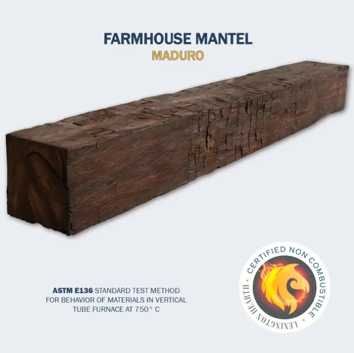 Lexington Farmhouse Series Fireplace Non-Combustible Mantel Lexington Hearth Dreamwood Living