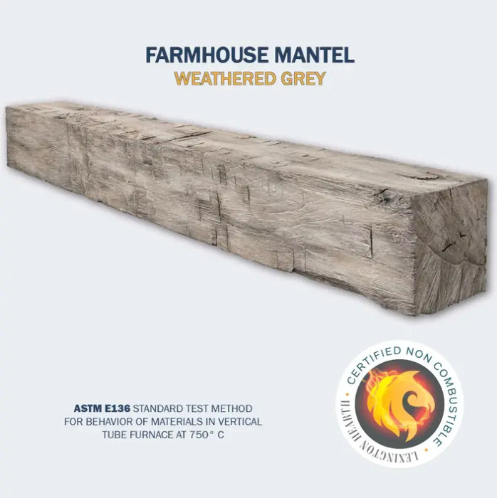 Lexington Farmhouse Series Fireplace Non-Combustible Mantel Lexington Hearth Dreamwood Living