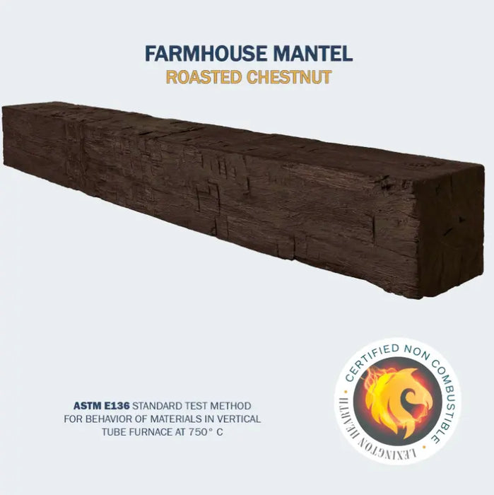 Lexington Farmhouse Series Fireplace Non-Combustible Mantel Lexington Hearth Dreamwood Living