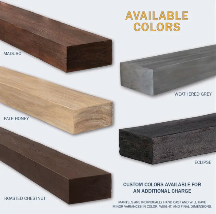 Lexington Flat Sawn Beam Series Fireplace Non-Combustible Mantel Lexington Hearth Dreamwood Living
