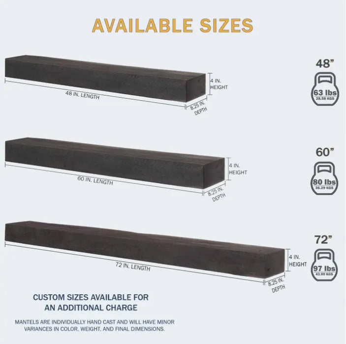 Lexington Flat Sawn Beam Series Fireplace Non-Combustible Mantel Lexington Hearth Dreamwood Living