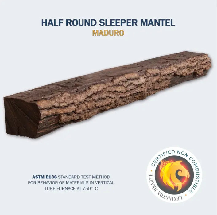 Lexington Half-Round Sleeper Series Fireplace Non-Combustible Mantel Lexington Hearth Dreamwood Living