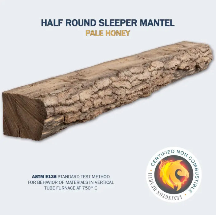 Lexington Half-Round Sleeper Series Fireplace Non-Combustible Mantel Lexington Hearth Dreamwood Living