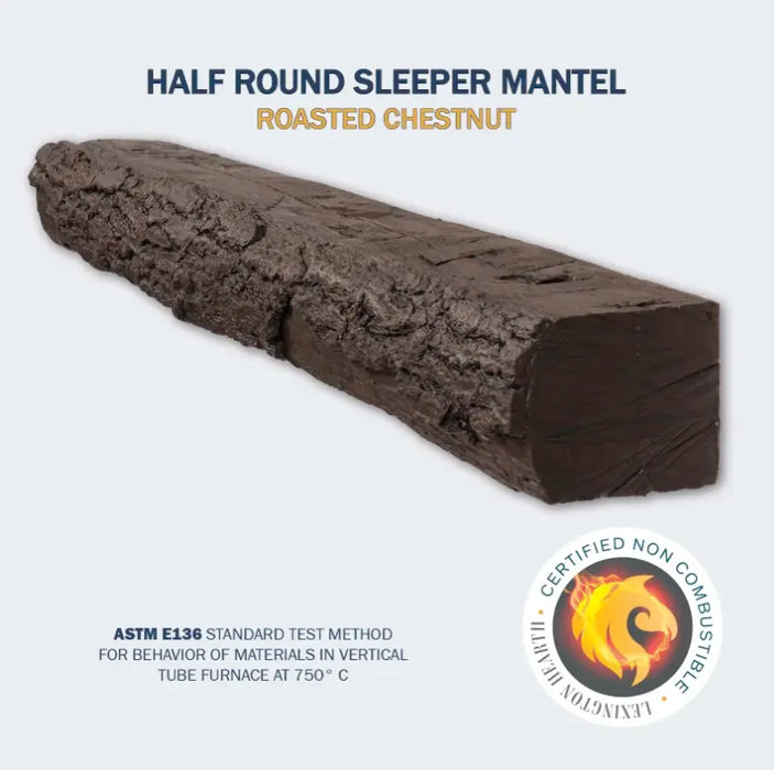 Lexington Half-Round Sleeper Series Fireplace Non-Combustible Mantel Lexington Hearth Dreamwood Living