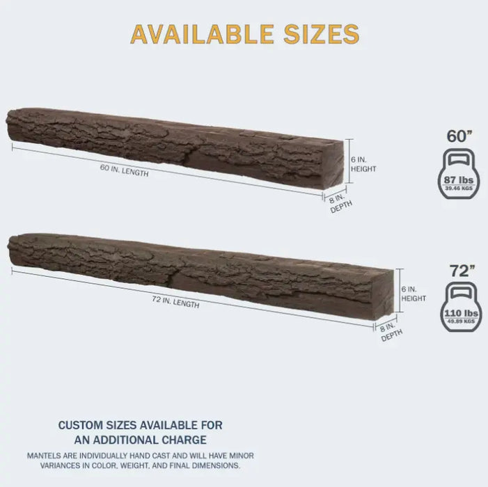 Lexington Half-Round Sleeper Series Fireplace Non-Combustible Mantel Lexington Hearth Dreamwood Living
