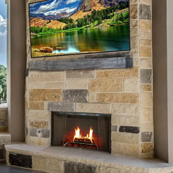 Lexington Hayloft Beam Series Fireplace Non-Combustible Mantel Lexington Hearth Dreamwood Living