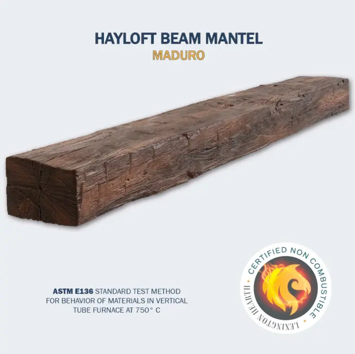 Lexington Hayloft Beam Series Fireplace Non-Combustible Mantel Lexington Hearth Dreamwood Living